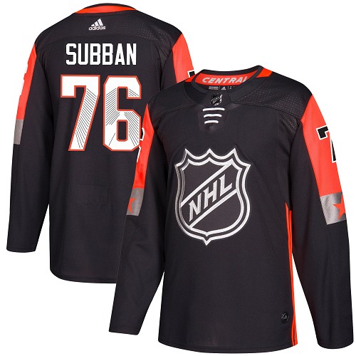 Herren Nashville Predators Eishockey Trikot P.K Subban #76 Authentic Schwarz 2018 All-Star Central Division